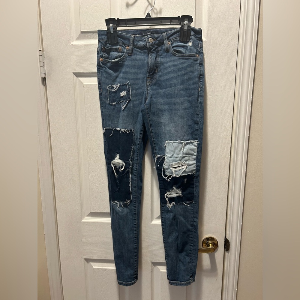 Aeropostale patched‎ skinny jeans 28/30
